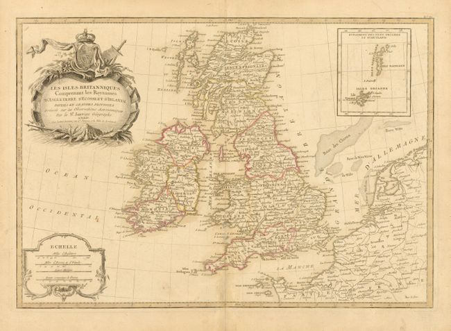 Les Isles Britanniques Comprenant les Royaumes d' Angleterre d' Ecosse et d' Irelande Divises en Grandes Provinces