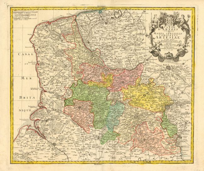Carte d' Artois et des Environs Vel Mappa Specialis Comitatus Artesiae in qua simul Terrae Iuris dictionales Dicast: Provincialis Artesiae
