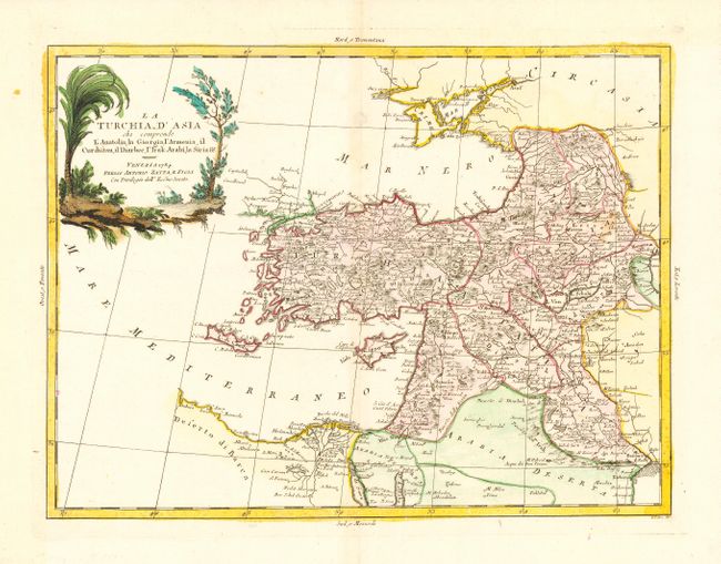 La Turchia d' Asia che comprende l' Anatolia, la Giorgia, l' Armenia, il Curdistan, il Diarbec, l' Irak-Arabi, la Siria &c.