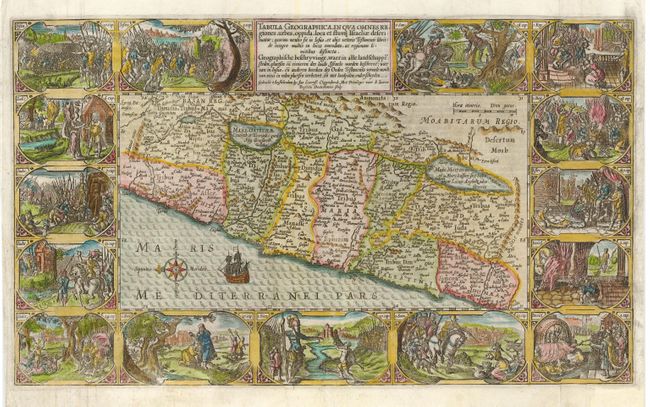 Tabula Geographica, in Qua Omnes Regiones, Urbes, Oppida, loca et fluvij Israeliae