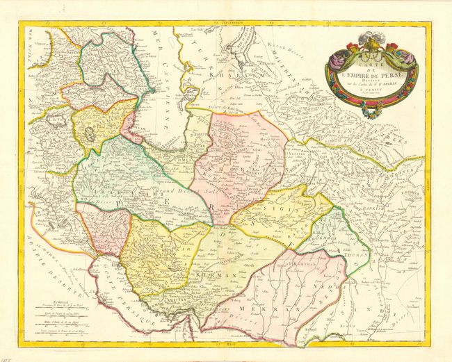 Carte de l' Empire de Perse Dressee sur les Cartes du Sr. d' Anville