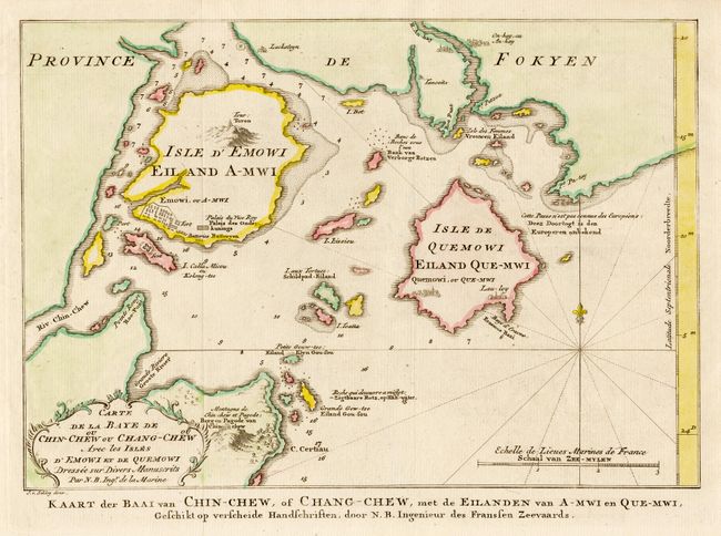 Carte de la Baye de ou Chin-Chew Avec les Isles d' Emowi et de Quemowi