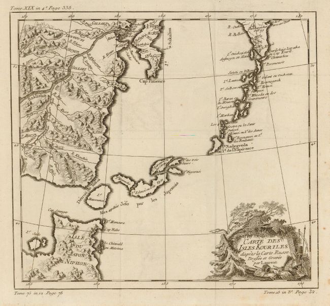 Carte Des Isles Kouriles d' apres la Carte Russe