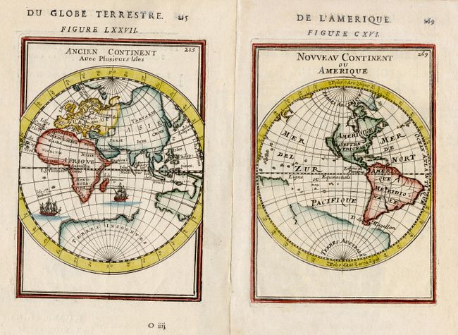 Ancient Continent Avec Plusieurs Isles [in set with] Nouveau Continent ou Amerique