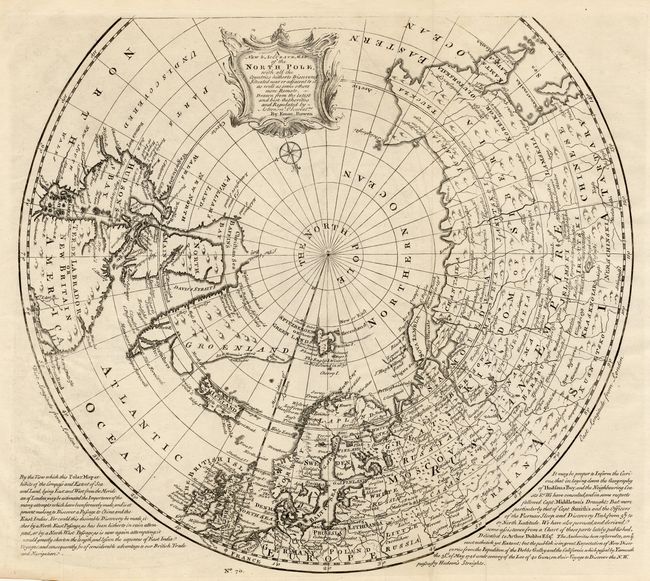 A New & Accurate Map of the North Pole with all the Countries hitherto Discovered Situated near or adjacent to it as well as some others more Remote