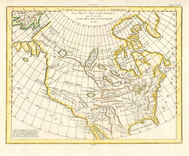 Carte des parties nord et ouest de l' Amerique