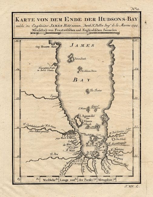 Karte von dem Ende der Hudsons-Bay welche die EnglanderJames Bay nennen