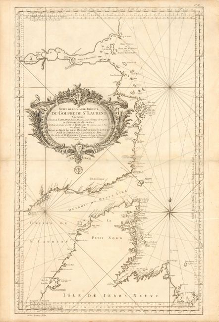 Suite de la Carte Reduite du Golphe de St. Laurent Contenant les