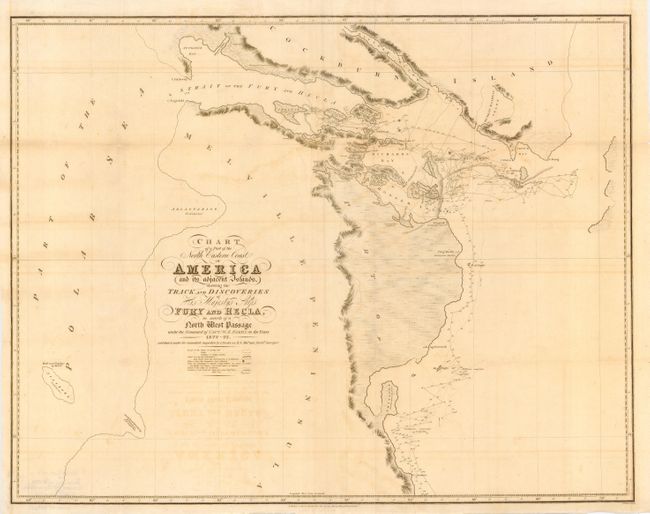 Chart of a Part of the North Eastern Coast of America and its adjacent Islands, shewing the Track and Discoveries of His Majesty's Ships Fury and Hecla, in search of a North West  Passage under the Command of Captn. W.E. Parry, in the years 1822-23