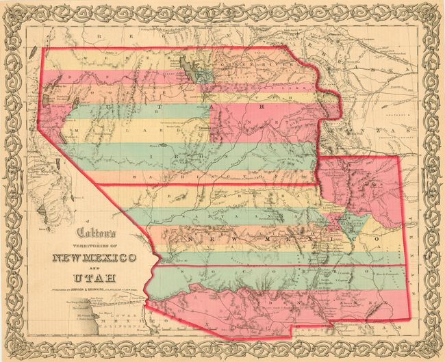 Colton's Territories of New Mexico and Utah