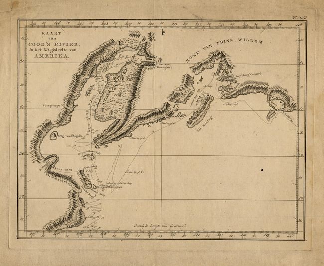 Kaart van Cook's River in het N.O. gedeelt van Amerika