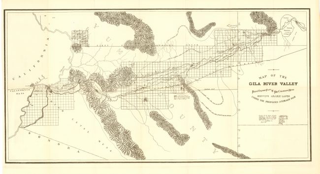 Map of the Gila River Valley From Oatman Flats to The Colorado River Showing Arable Lands Under the Proposed Storage Dam