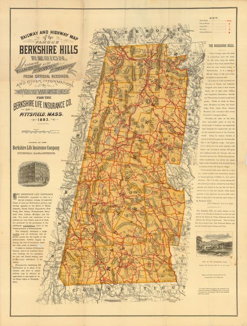 Railway and Highway Map of the Famous Berkshire Hills Region, Showing also Villages and Points of Interest