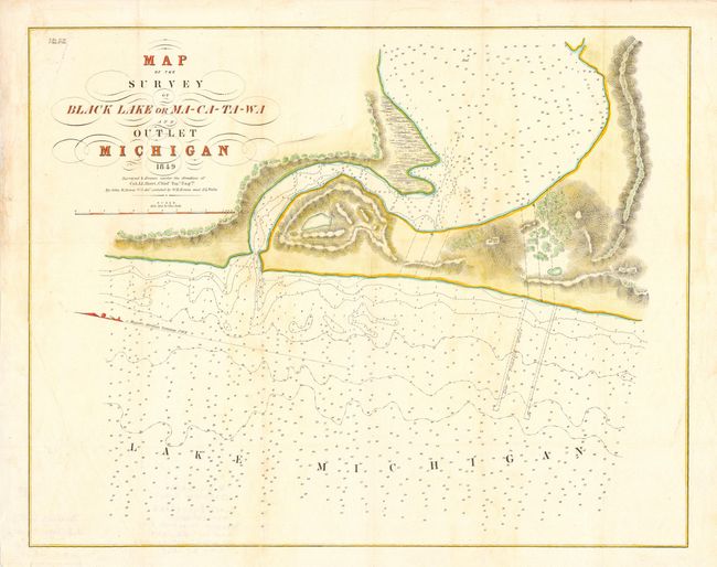 Map of the Survey of Black Lake or Ma-Ca-Ta-Wa and Outlet Michigan