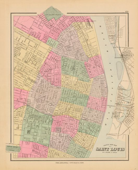 Gray's New Map of Saint Louis