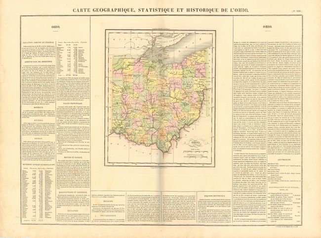 Carte Geographique, Statistique et Historique de l' Ohio