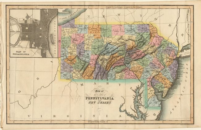Map of the States of Pennsylvania and New Jersey