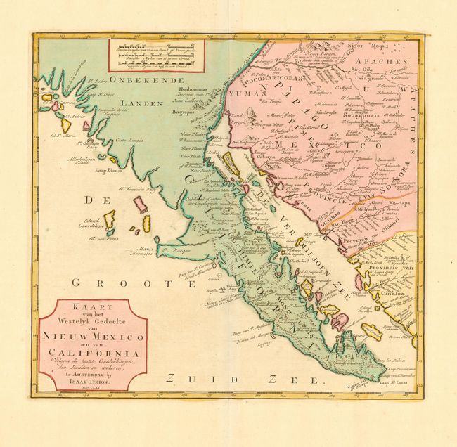 Kaart van het Westelyk Gedeelte van Nieuw Mexico en van California