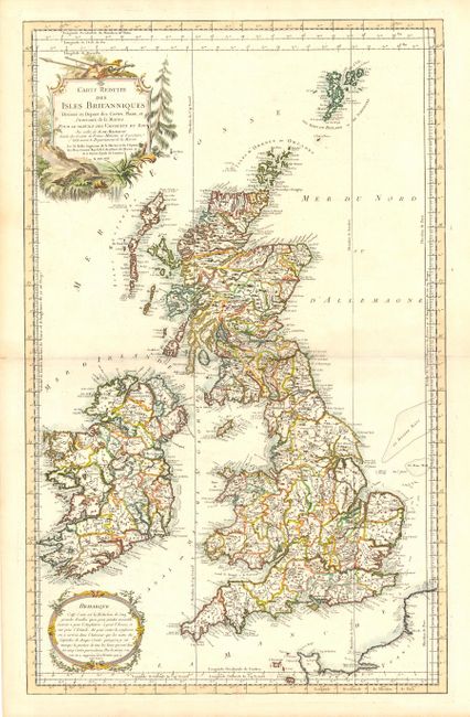 Carte Reduite des Isles Britanniques Dressee au Depost des Cartes, Plans, et Jounaux de la Marine