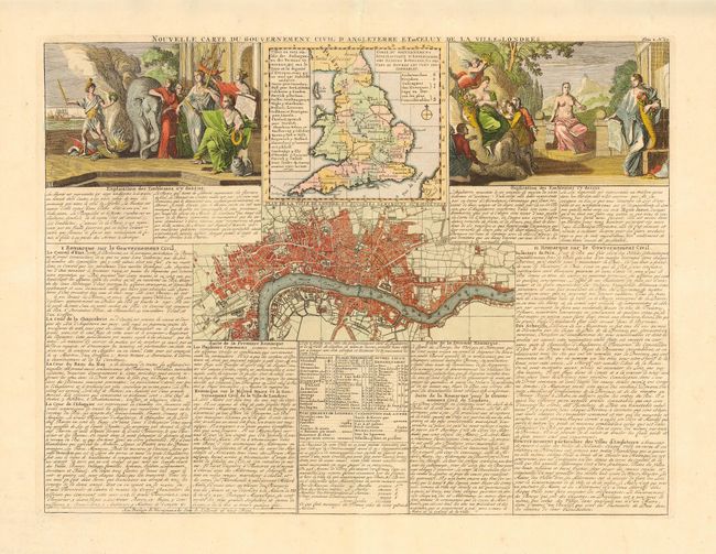 Nouvelle Carte du Gouvernement Civil d' Angleterre et de Celuy de la Ville de Londres