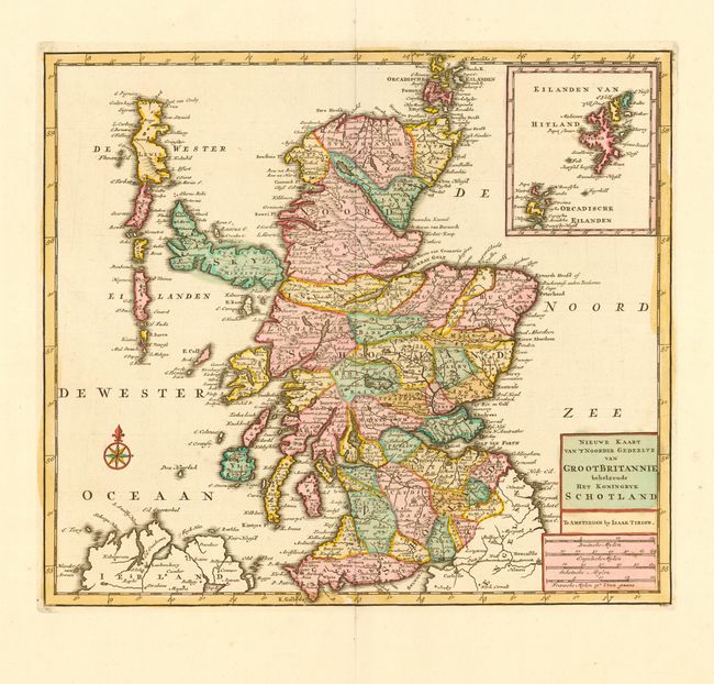 Nieuwe Kaart van 't Noorder Gedeelte van Groot Britannie behelzende Het Koningryk Schotland