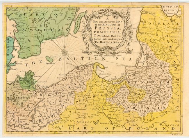A New and Accurate Map of the Kingdom of Prussia, Pomerania, Courland, & the adjacent Parts bordering on The Baltick Sea
