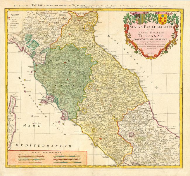 Status Ecclesiastici nec non Magni Ducatus Toscanae Nova Tabula Geographica