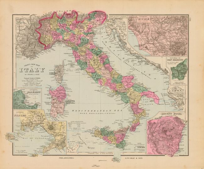 Gray's New Map of Italy