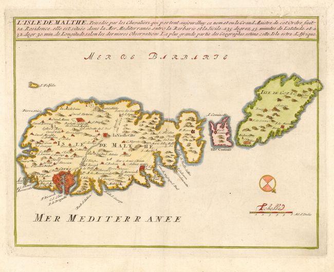 L'Isle de Malthe [with] Plan des Vieilles et Nouvelles Fortifications de Malthe
