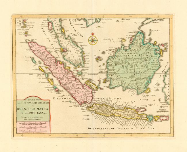 Nieuwe Kaart van de Sundasche Eilanden als Borneo, Sumatra en Groot Iava &c.