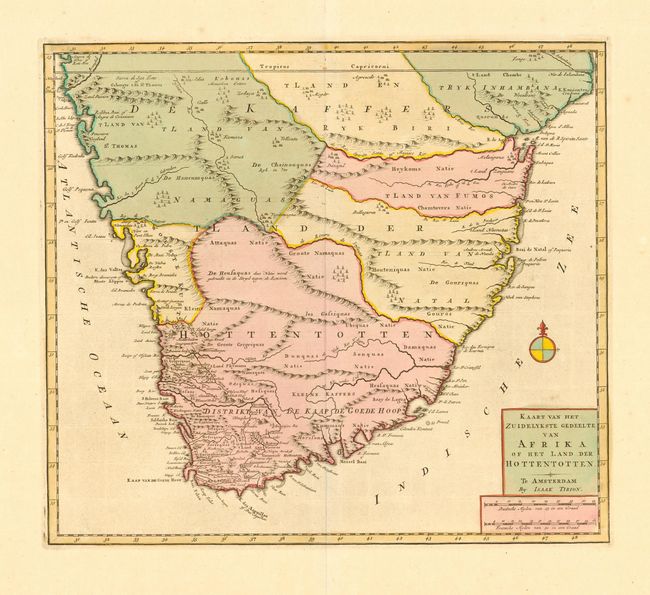 Kaart van het Zuidelykste Gedeelte van Afrika of het Land der Hottentotten
