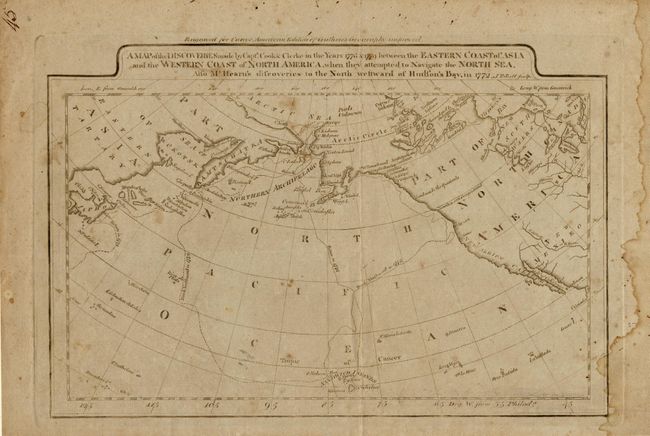 A Map of the Discoveries made by Capts. Cook & Clerke in the Years 1778 & 1779 between the Eastern Coasts of Asia and the Western Coast of North America, when they attempted to Navigate the North Sea