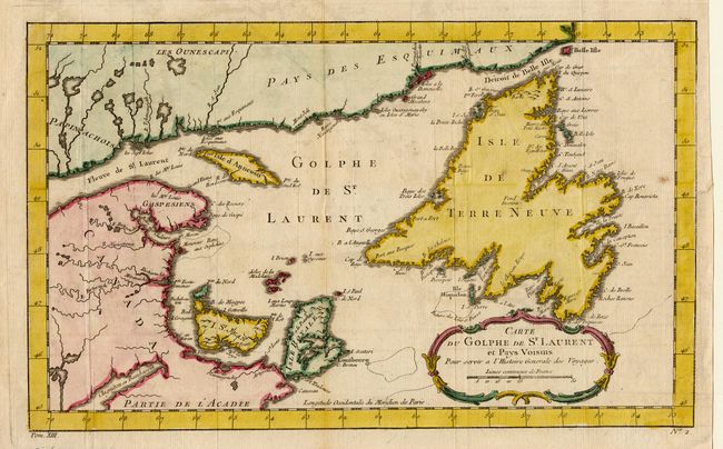 Carte du Golphe de St. Laurent et Pays Voisins