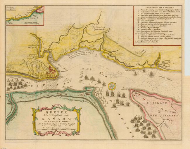 Quebek de Hoofdstad van Kanada aan de Rivier van St. Laurens