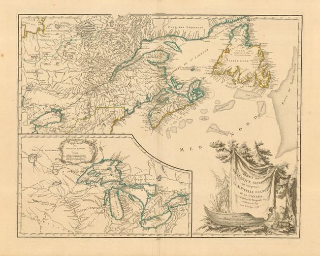 Partie de l' Amerique Septent? qui comprend la Nouvelle France ou le Canada