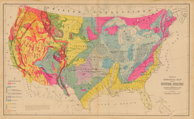 Gray's Geological Map of the United States by Charles H. Hitchcock Ph.D. Professor Geology in Dartmouth College