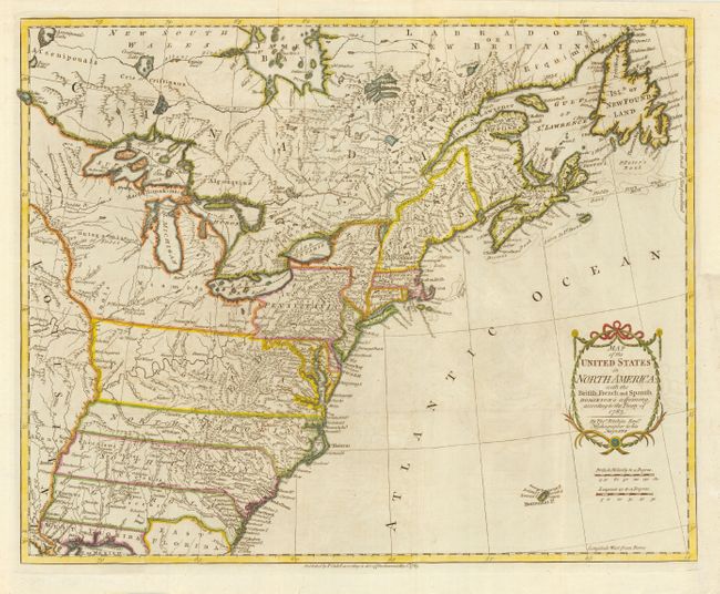 Map of the United States in North America: with the British, French and Spanish Dominions adjoining, according to the Treaty of 1783