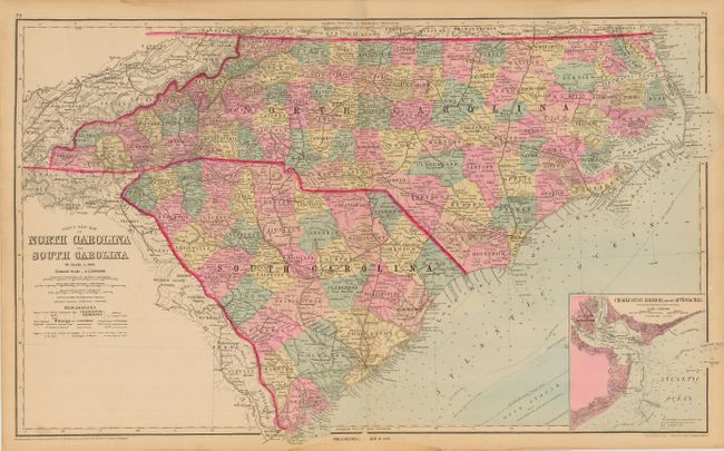 Gray's New Map of North Carolina and South Carolina