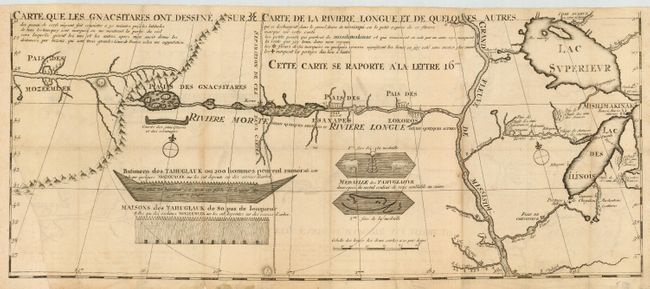 Carte que les Gnacsitares ont Dessine sur Carte de la Riviere Longue et de Quelques Autres