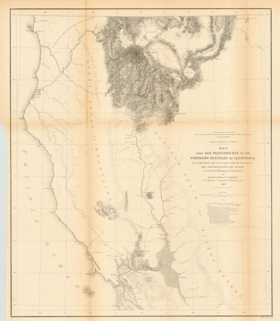 Map No. 1 From San Francisco Bay to the Northern Boundary of California
