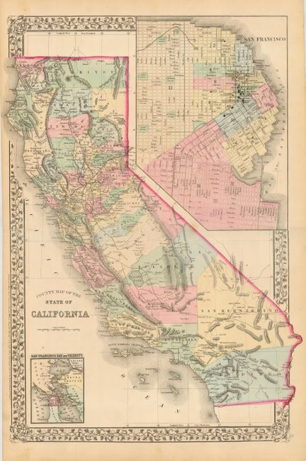 County Map of the State of California