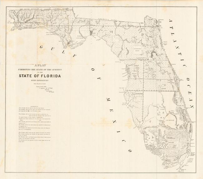 A Plat Exhibiting the State of the Surveys in the State of Florida