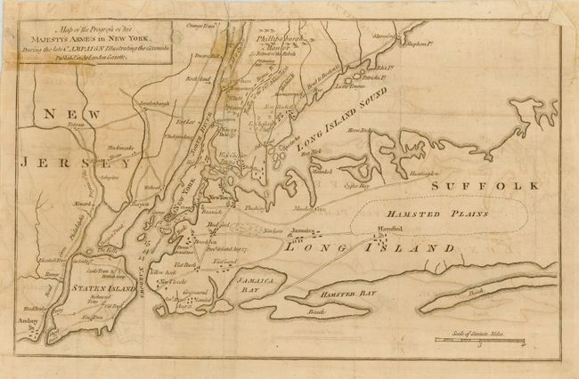 Map of the Progress of his Majesty's Armies in New York, During the Late Campaign Illustrating the Accounts Publish'd in the London Gazette