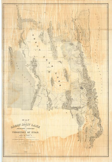 Map of the Great Salt Lake and Adjacent Country in the Territory of Utah