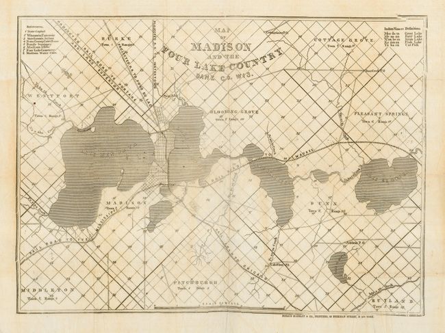 Map of Madison and the Four Lake Country Dane Co. Wis.