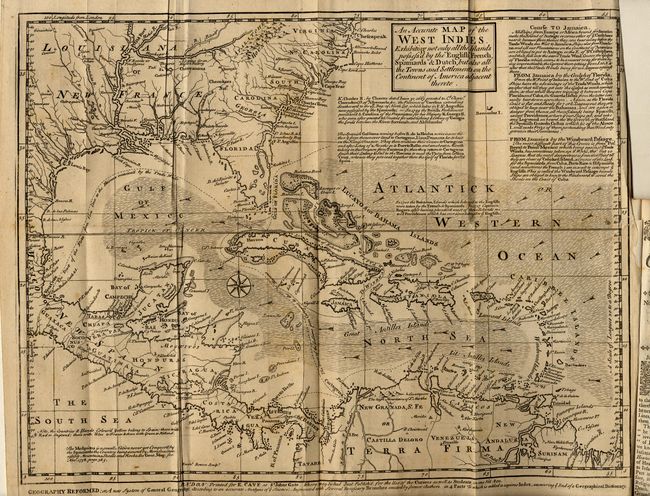 An Accurate Map of the West Indies Exhibiting not only all the Islands possess'd by the English, French, Spaniards & Dutch, but also all the Towns and Settlements on the Continent of America adjacent thereto
