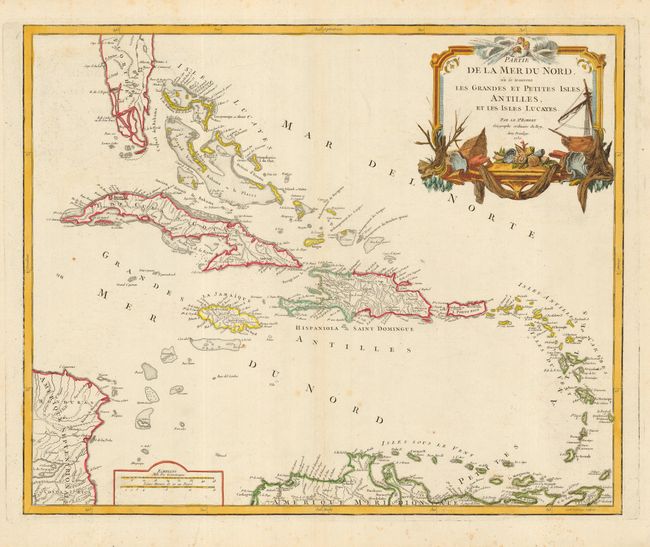 Partie de la Mer du Nord, ou se trouvent les Grandes et Petites Isles Antilles, et les Isles Lucayes