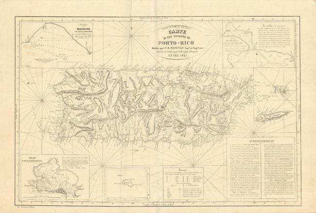 Carte de l' Ile Espagnole de Porto-Rico