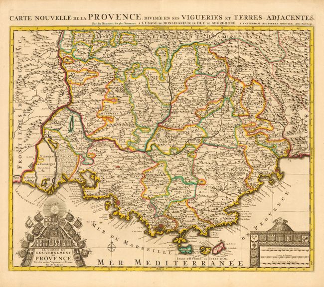 Le Comte et Gouvernement de Provence Divisee en ses Vigueries et Terres
