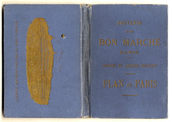 Plan de Paris a Ruban Indicateur des Magasins du Bon Marche, Maison Aristide Boucicaut Paris